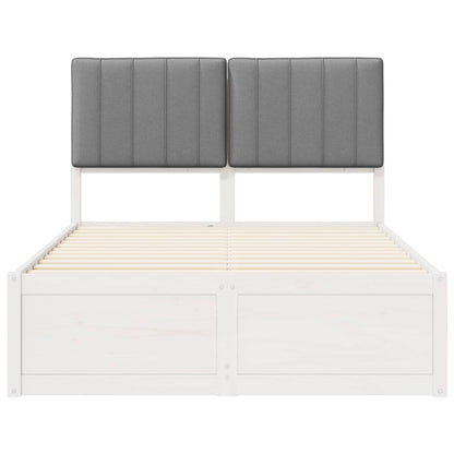 Letto con Testiera Rivestita Grigio chiaro 120 x 190 cm | homemem39