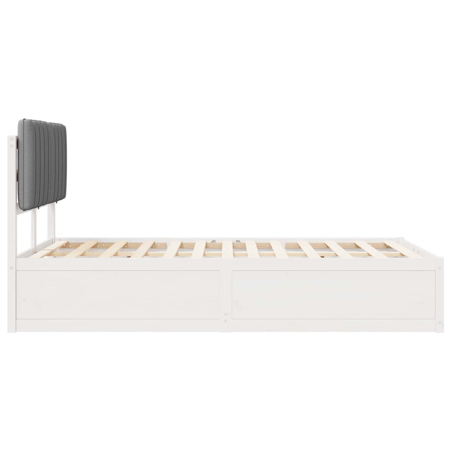 Letto con Testiera Rivestita Grigio chiaro 120 x 190 cm | homemem39
