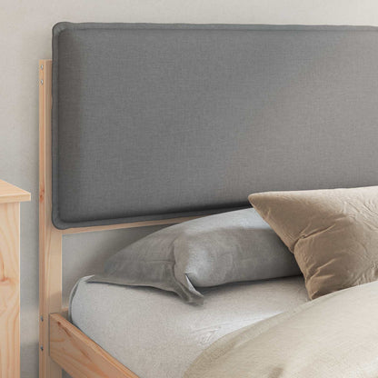 Letto con Testiera Rivestita Grigio chiaro 200 x 200 cm | homemem39