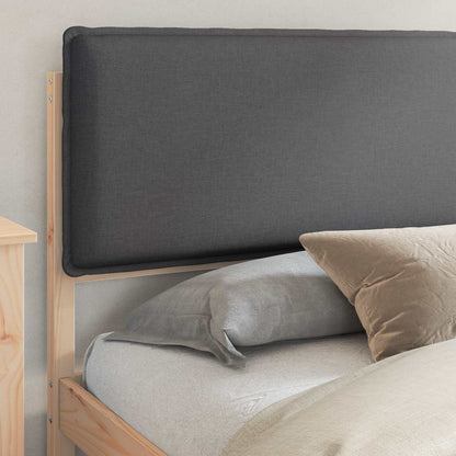 Letto con Testiera Rivestita Grigio scuro 200 x 200 cm | homemem39