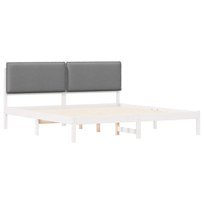 Letto con Testiera Rivestita Grigio chiaro 200 x 200 cm | homemem39