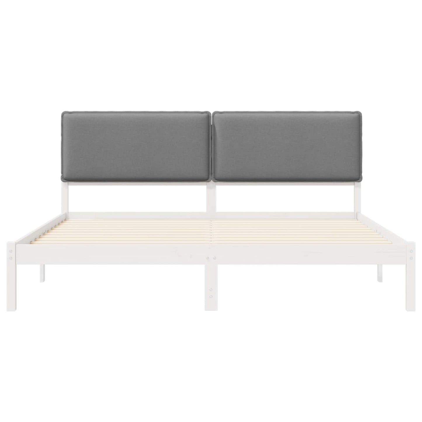 Letto con Testiera Rivestita Grigio chiaro 200 x 200 cm | homemem39