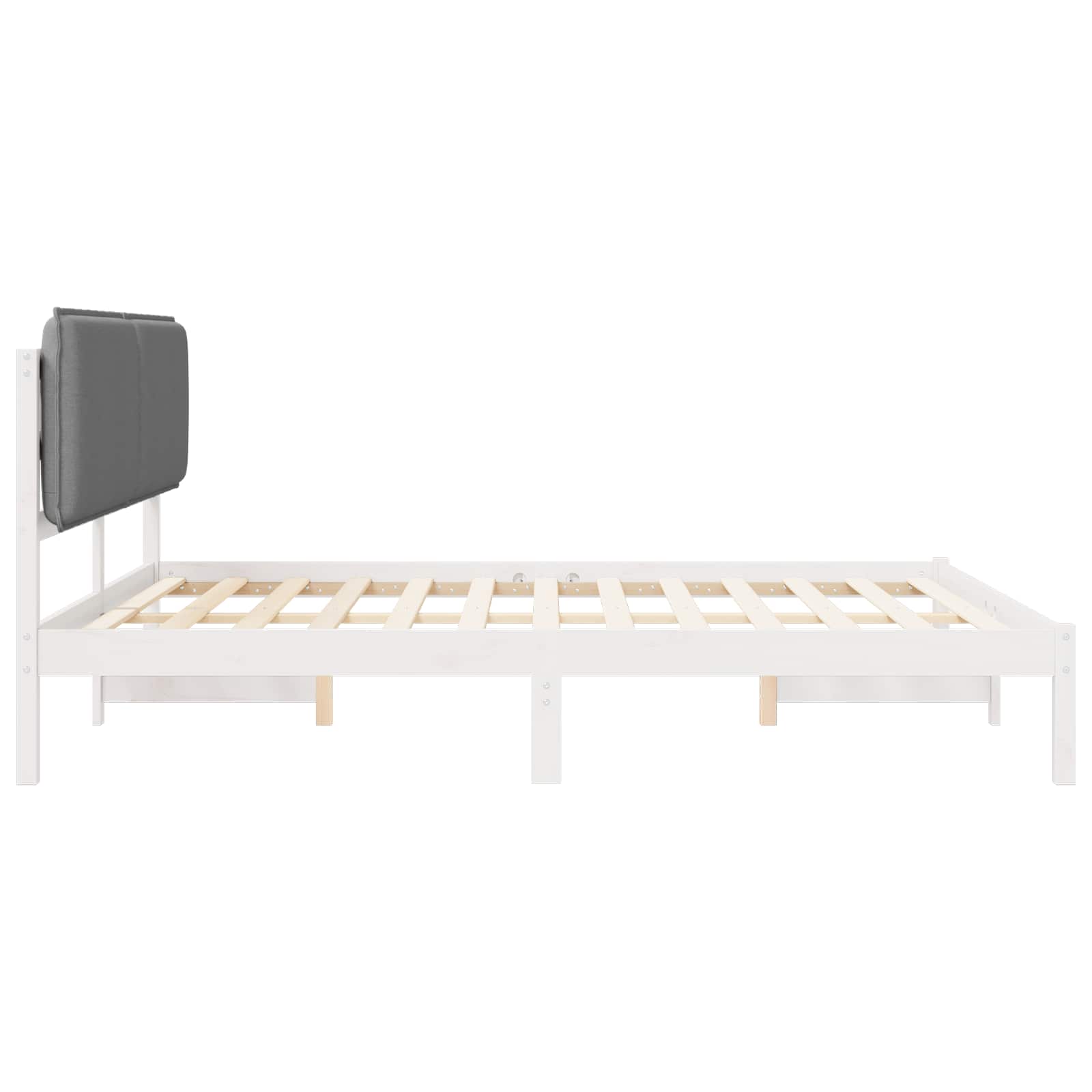 Letto con Testiera Rivestita Grigio chiaro 200 x 200 cm | homemem39