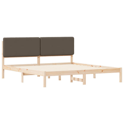 Letto con Testiera Rivestita Talpa 200 x 200 cm Pino massello | homemem39