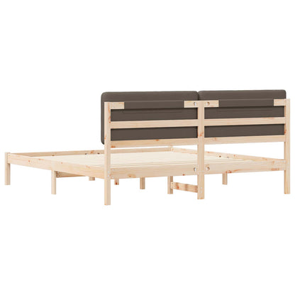 Letto con Testiera Rivestita Talpa 200 x 200 cm Pino massello | homemem39