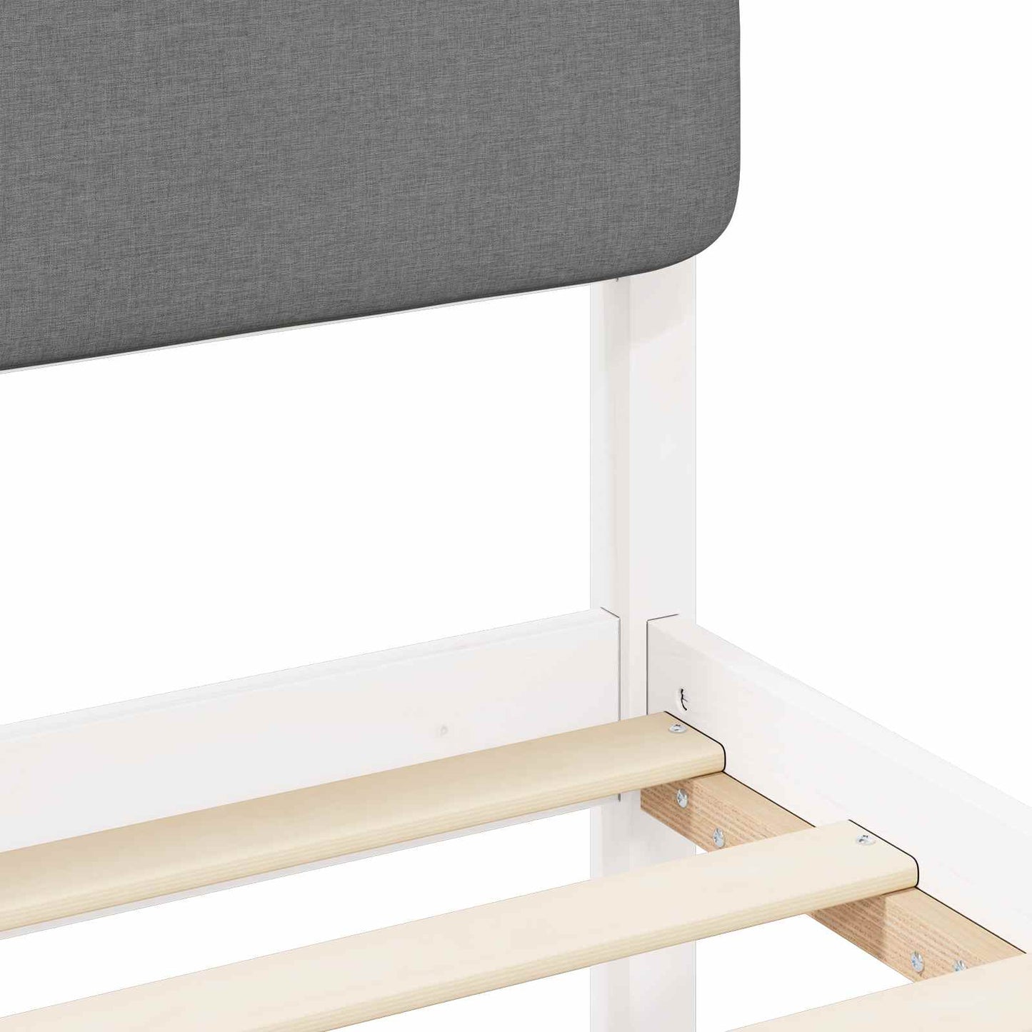 Letto con Testiera Rivestita Grigio chiaro 200 x 200 cm | homemem39