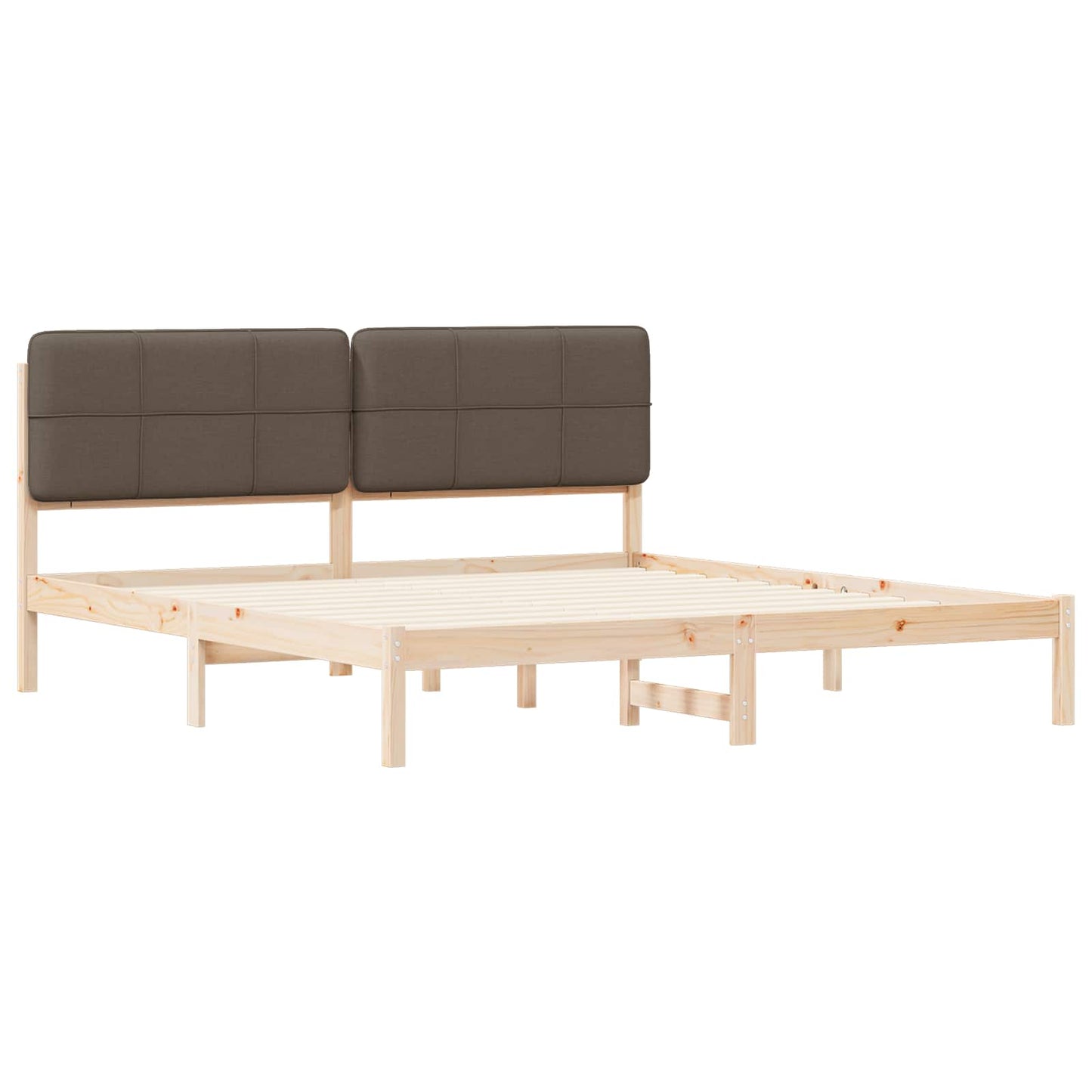 Letto con Testiera Rivestita Talpa 200 x 200 cm Pino massello | homemem39