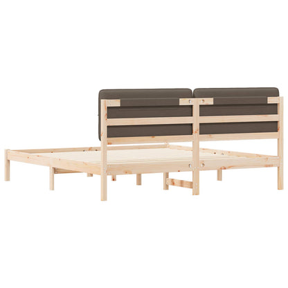 Letto con Testiera Rivestita Talpa 200 x 200 cm Pino massello | homemem39