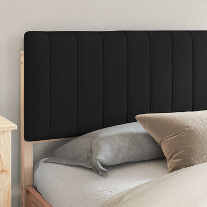 Letto con Testiera Rivestita Nero 200 x 200 cm | homemem39