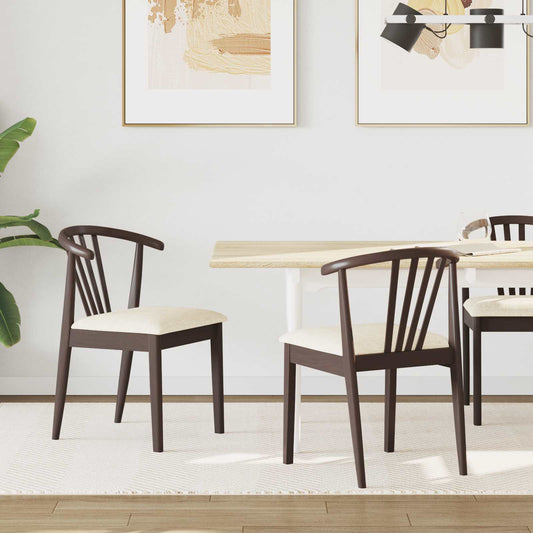 Sedia da pranzo 2 pcs Marrone chiaro e chiaro | homemem39