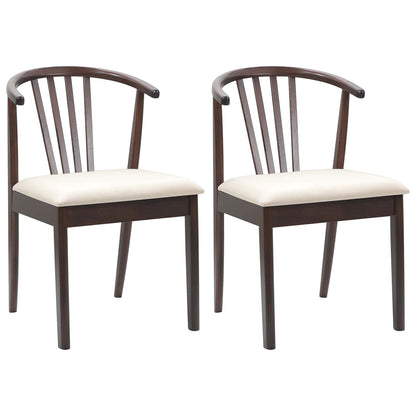 Sedia da pranzo 2 pcs Marrone chiaro e chiaro