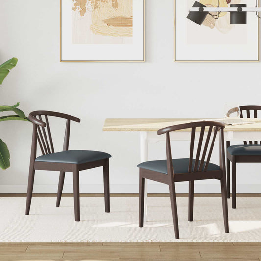 Sedia da pranzo 2 pcs Marrone chiaro e nero | homemem39