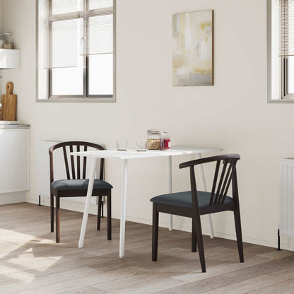 Sedia da pranzo 2 pcs Marrone chiaro e nero