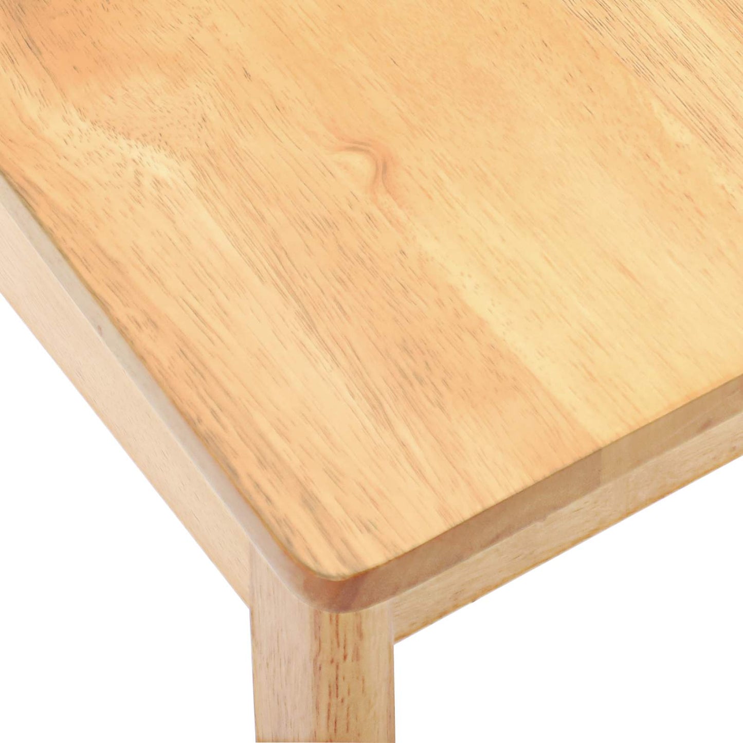 Sedia da pranzo 2 pcs Naturale Legno di gomma massiccio