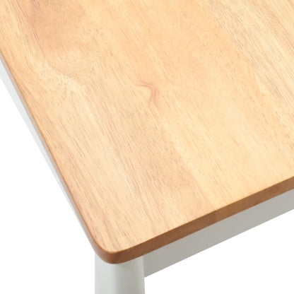 Sedia da pranzo 2 pcs bianco e naturale