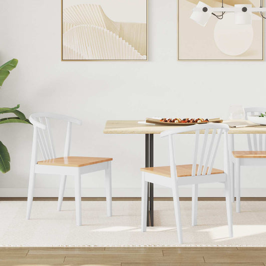 Sedia da pranzo 2 pcs bianco e naturale | homemem39