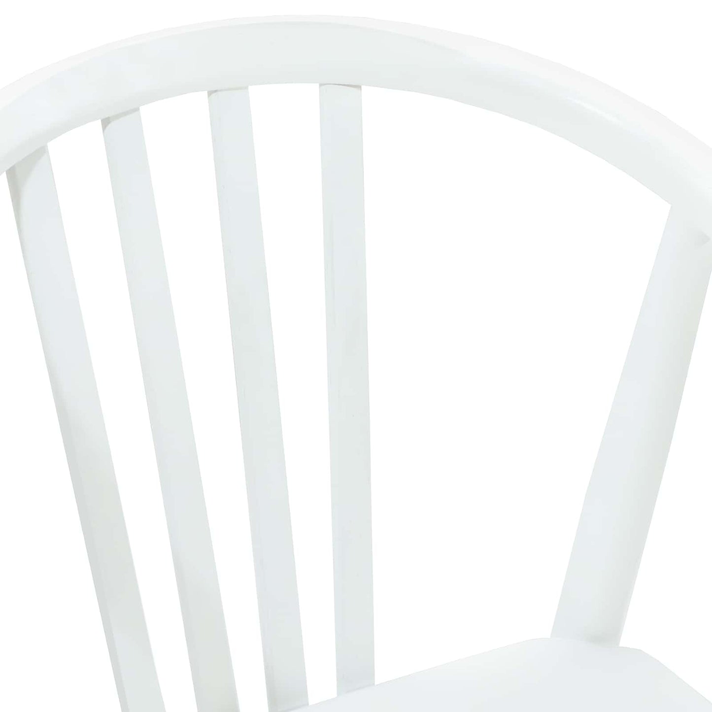 Sedia da pranzo 2 pcs Bianco Legno di gomma massiccio