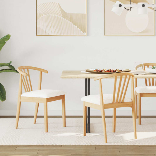 Sedia da pranzo 2 pcs Naturale e Bianco | homemem39