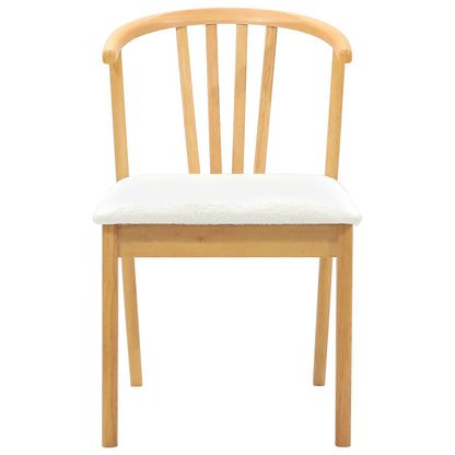 Sedia da pranzo 2 pcs Naturale e Bianco