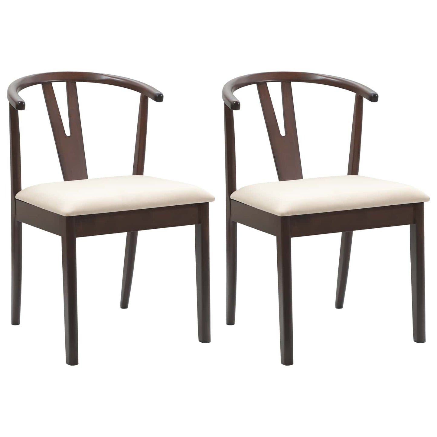 Sedia da pranzo 2 pcs Marrone chiaro e chiaro