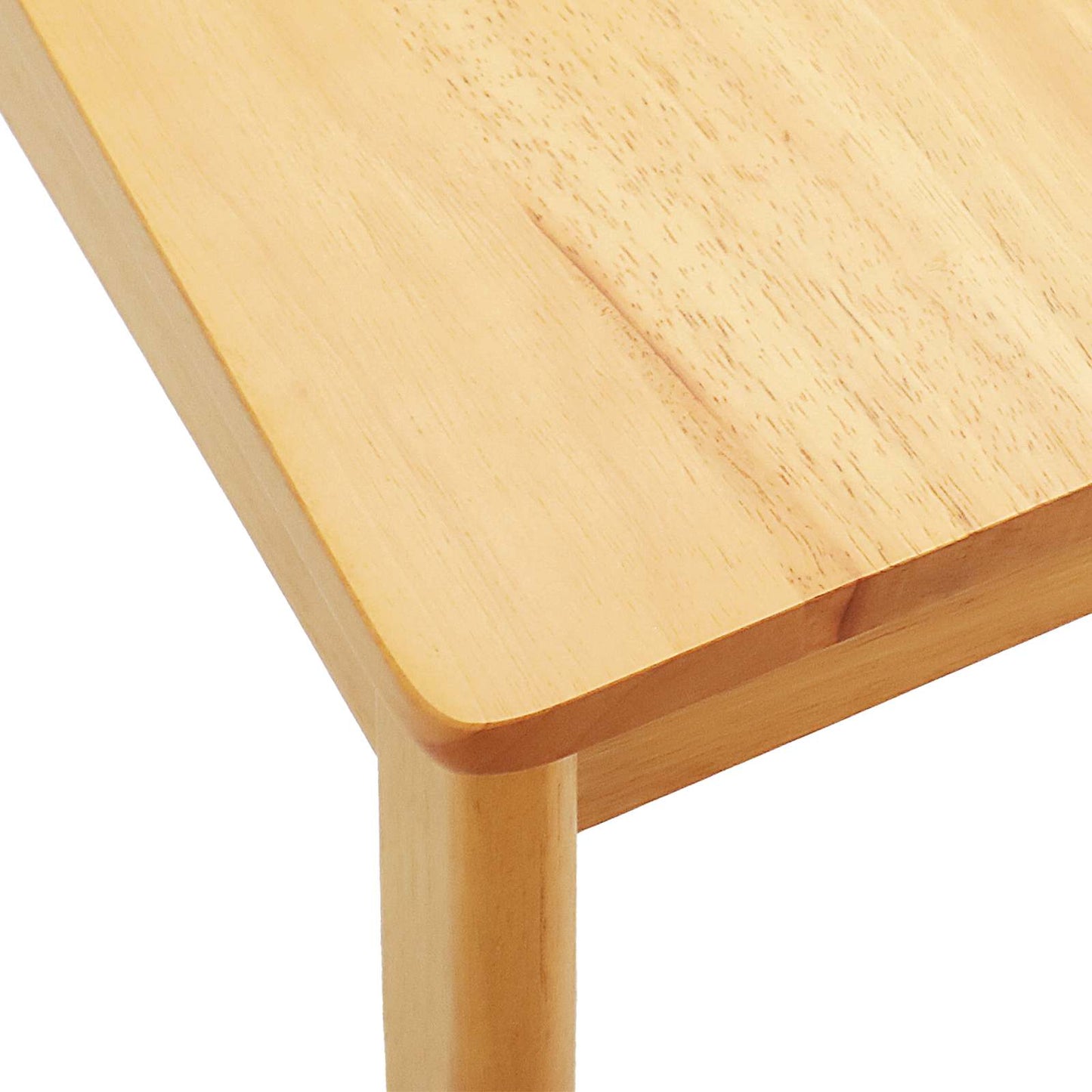 Sedia da pranzo 2 pcs Naturale Legno di gomma solido