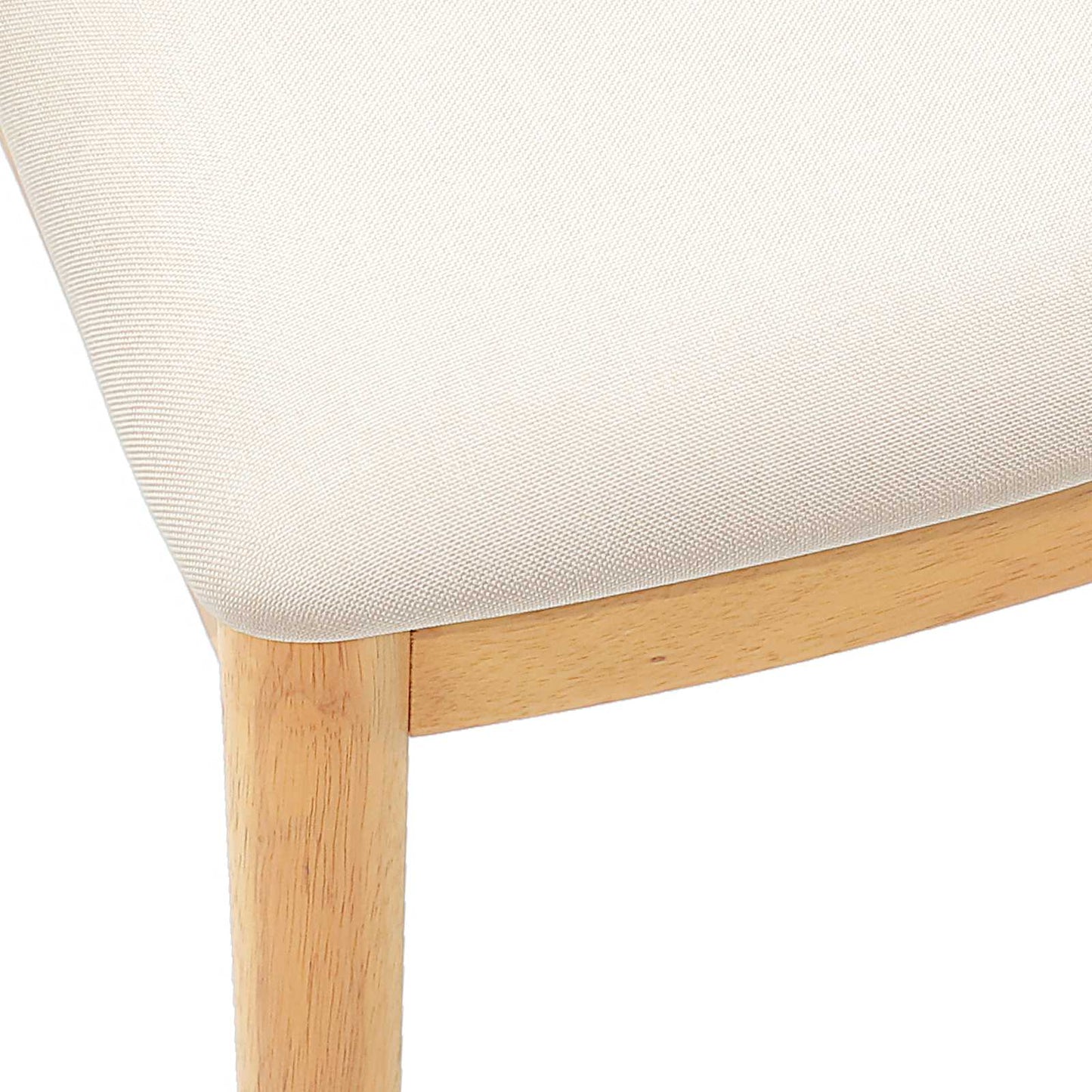 Sedia da pranzo 2 pcs Naturale e chiaro Legno di gomma solido