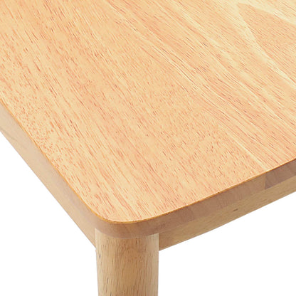 Sedia da pranzo 2 pcs Naturale Legno di gomma solido