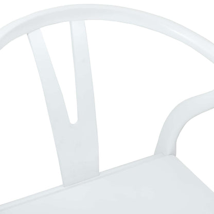 Sedia da pranzo 2 pcs Bianco e Bianco Legno di gomma solido | homemem39