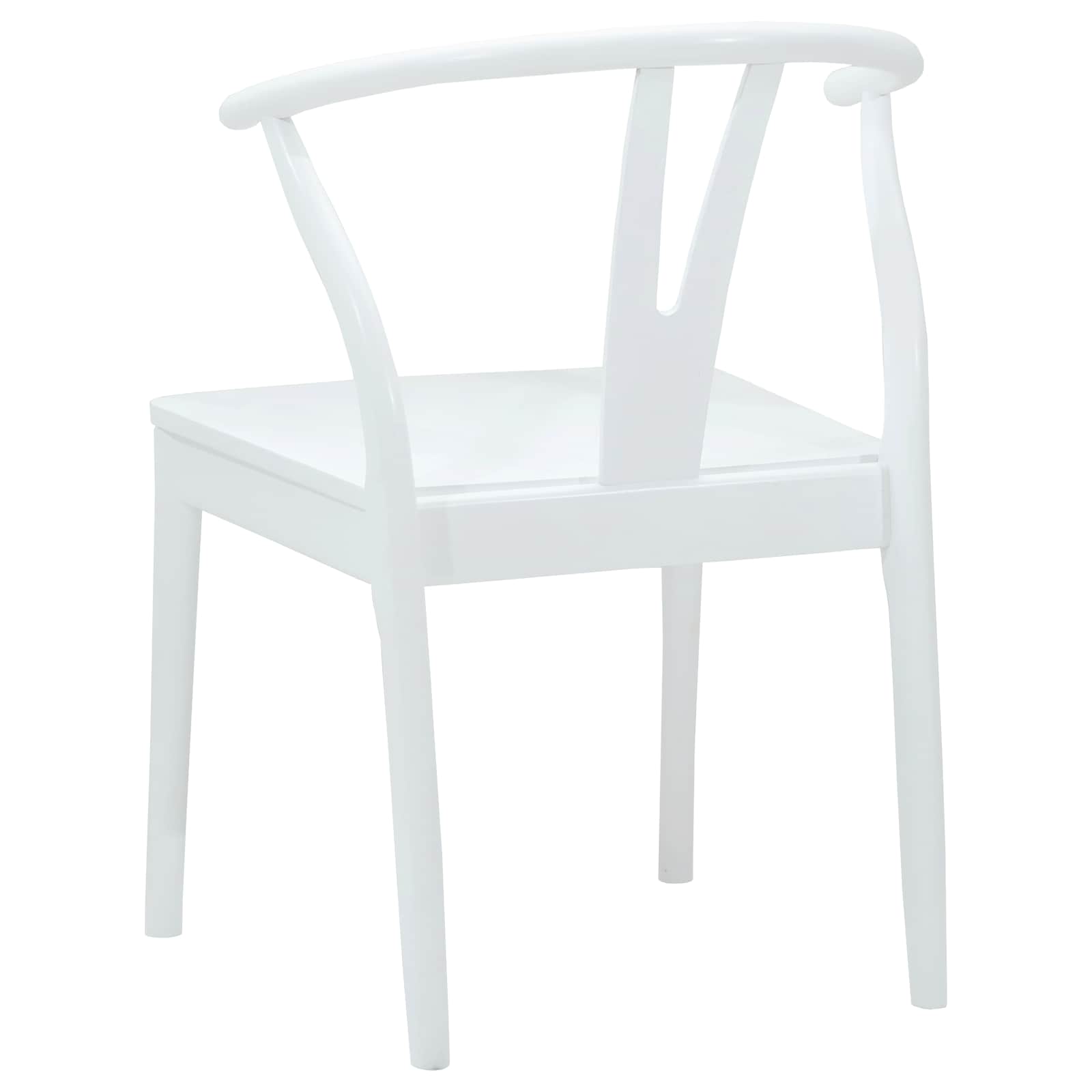 Sedia da pranzo 2 pcs Bianco e Bianco Legno di gomma solido | homemem39