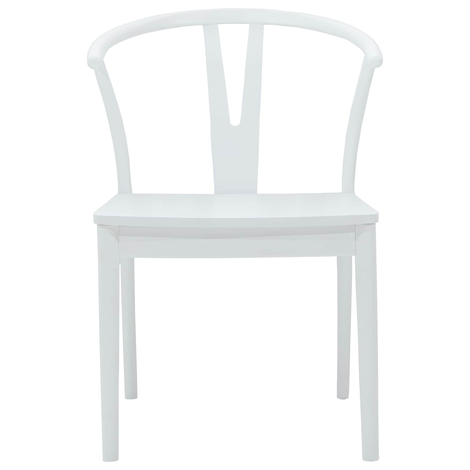 Sedia da pranzo 2 pcs Bianco e Bianco Legno di gomma solido | homemem39