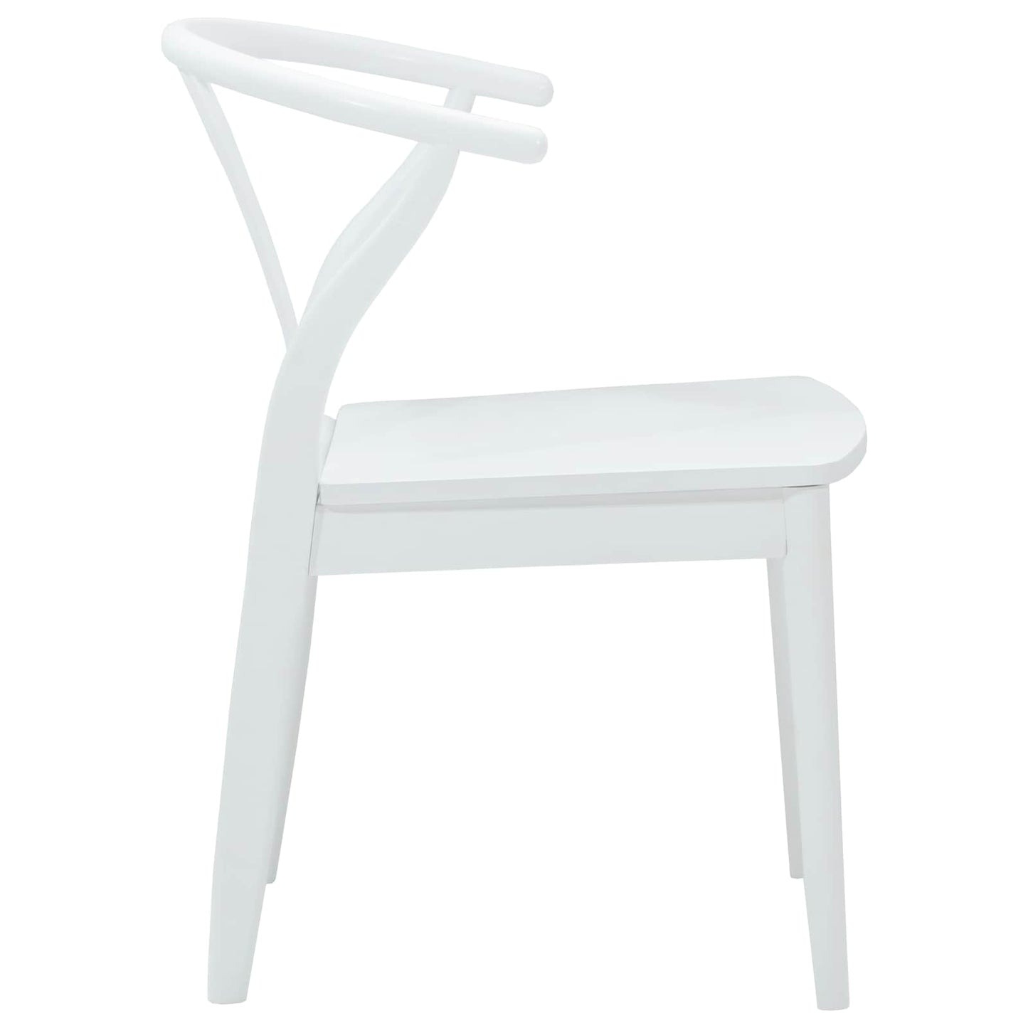 Sedia da pranzo 2 pcs Bianco e Bianco Legno di gomma solido | homemem39