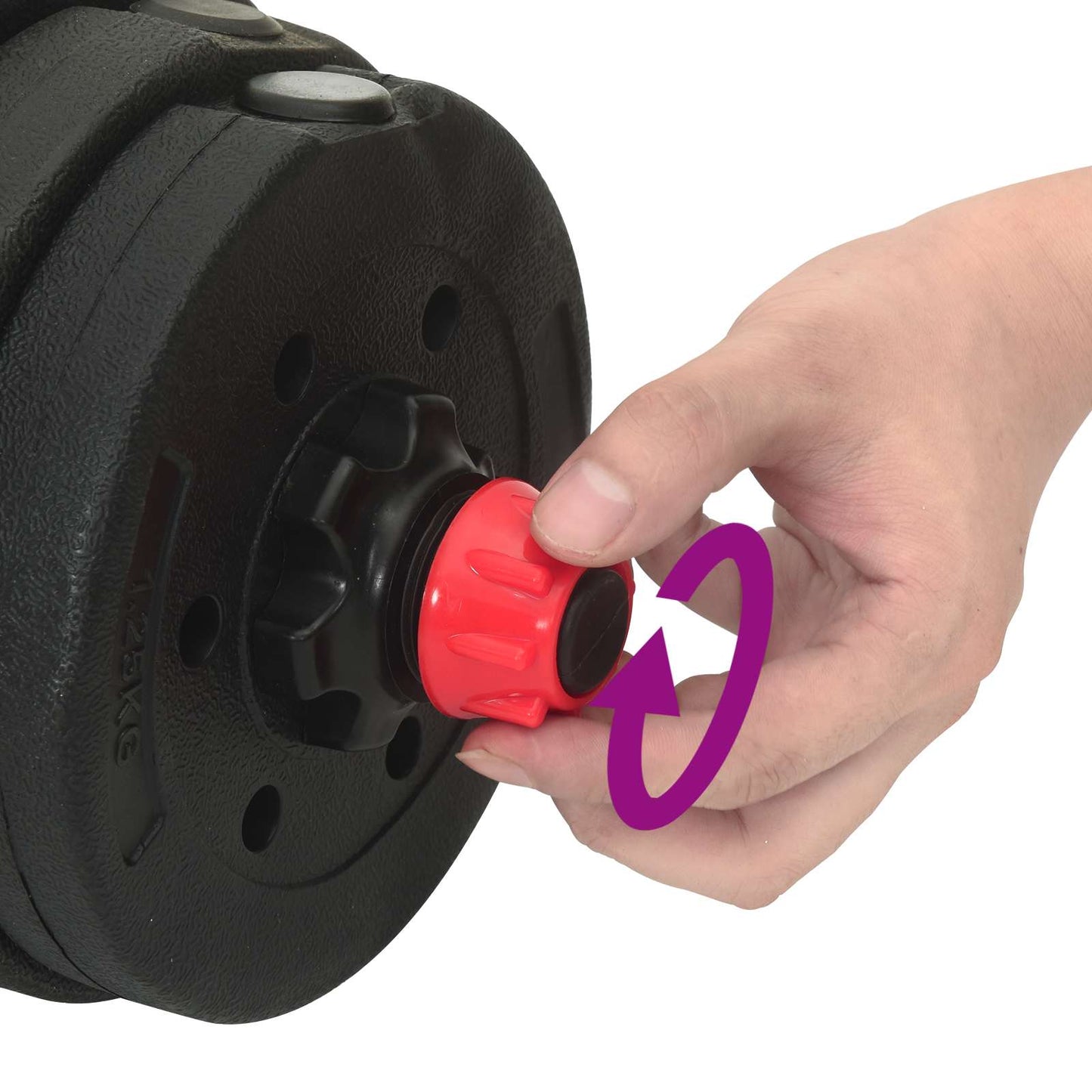 Set di Manubri 4-in-1 Nero e Rosso 121 x 19,5 x 19,5 cm