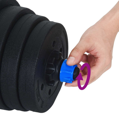 Set di manubri 4-in-1 30 kg Nero e Blu | homemem39