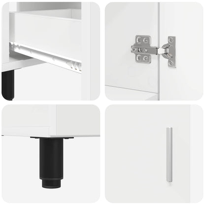 Mobiletto da bagno Bianco 60 x 35 x 60 cm Legno ingegnerizzato | homemem39