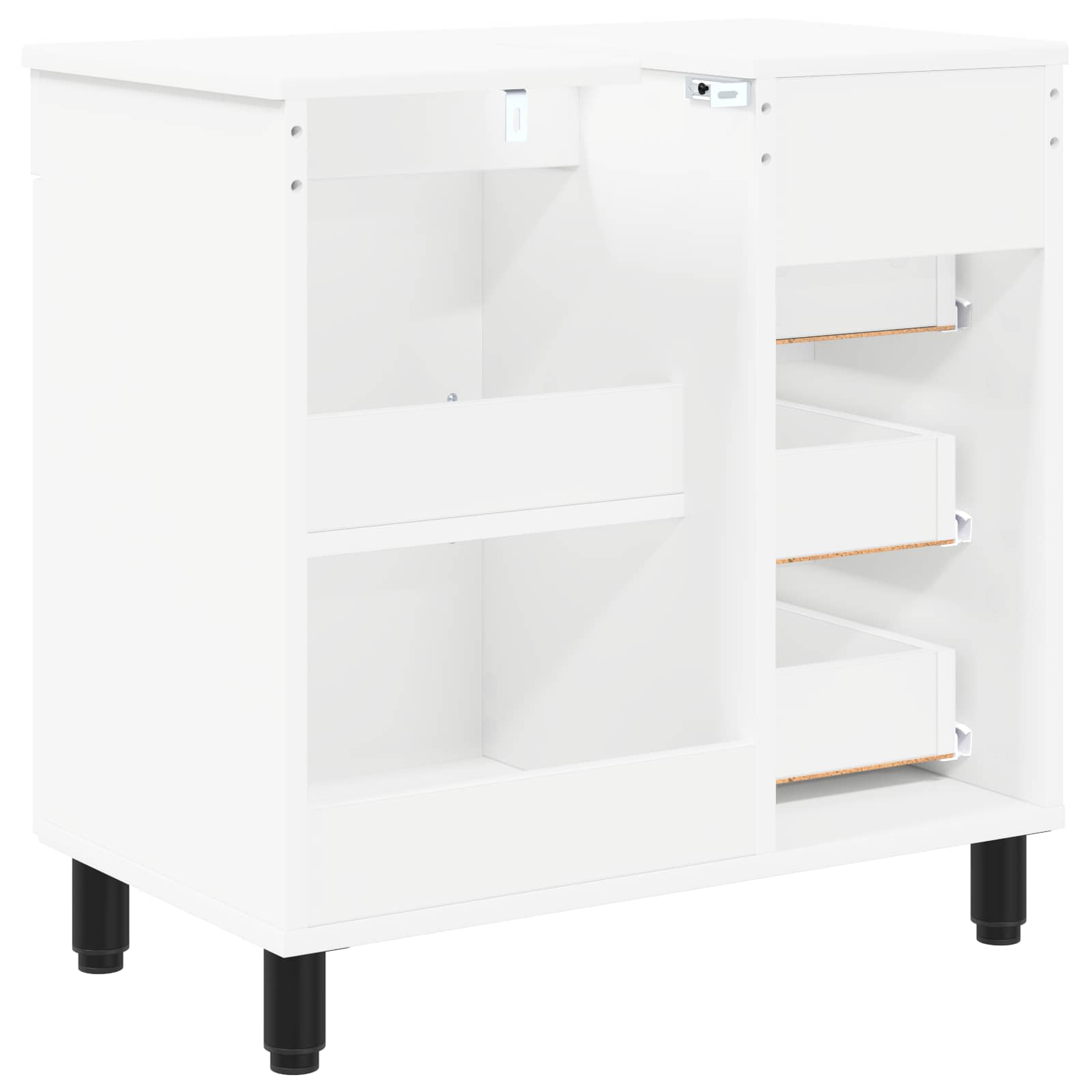 Mobiletto da bagno Bianco 60 x 35 x 60 cm Legno ingegnerizzato | homemem39