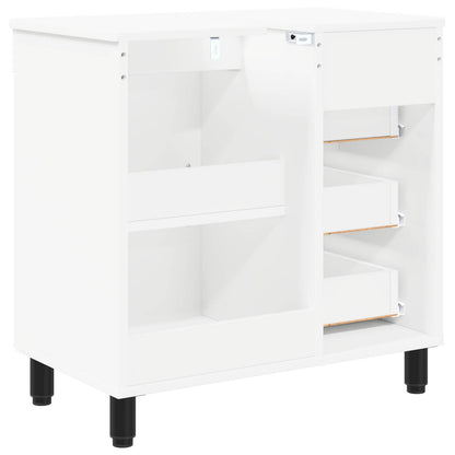 Mobiletto da bagno Bianco 60 x 35 x 60 cm Legno ingegnerizzato | homemem39