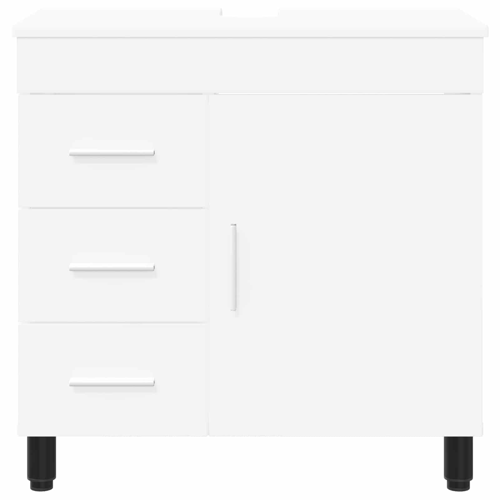 Mobiletto da bagno Bianco 60 x 35 x 60 cm Legno ingegnerizzato | homemem39