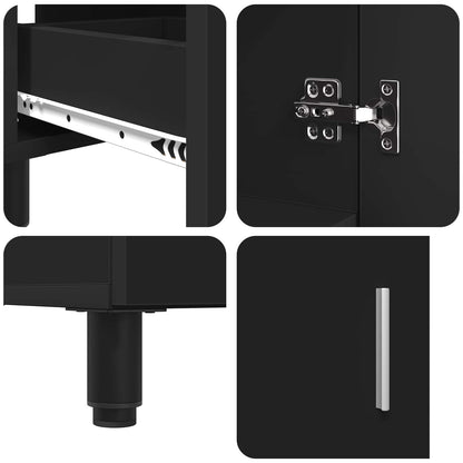 Mobile da bagno con lavabo con cassetto Nero 60 x 35 x 60 cm | homemem39