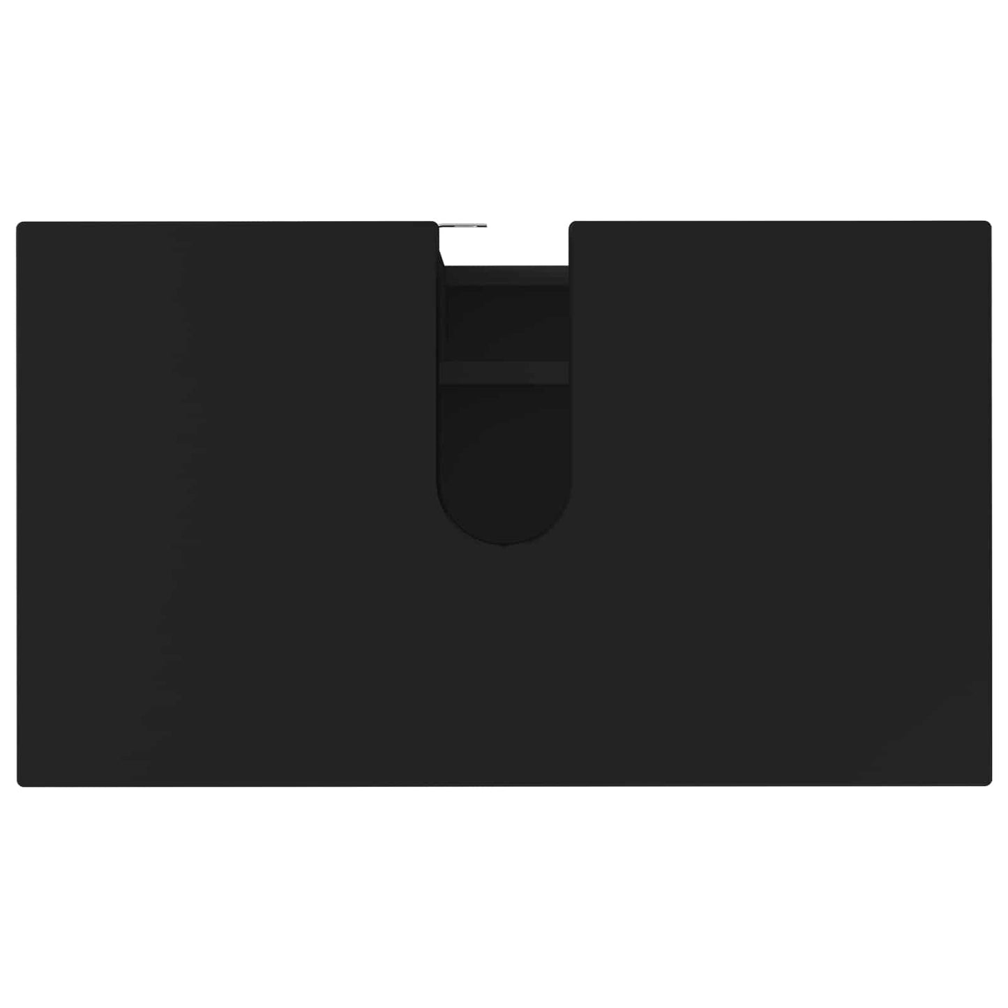 Mobiletto da bagno Nero 60 x 35 x 60 cm Legno ingegnerizzato
