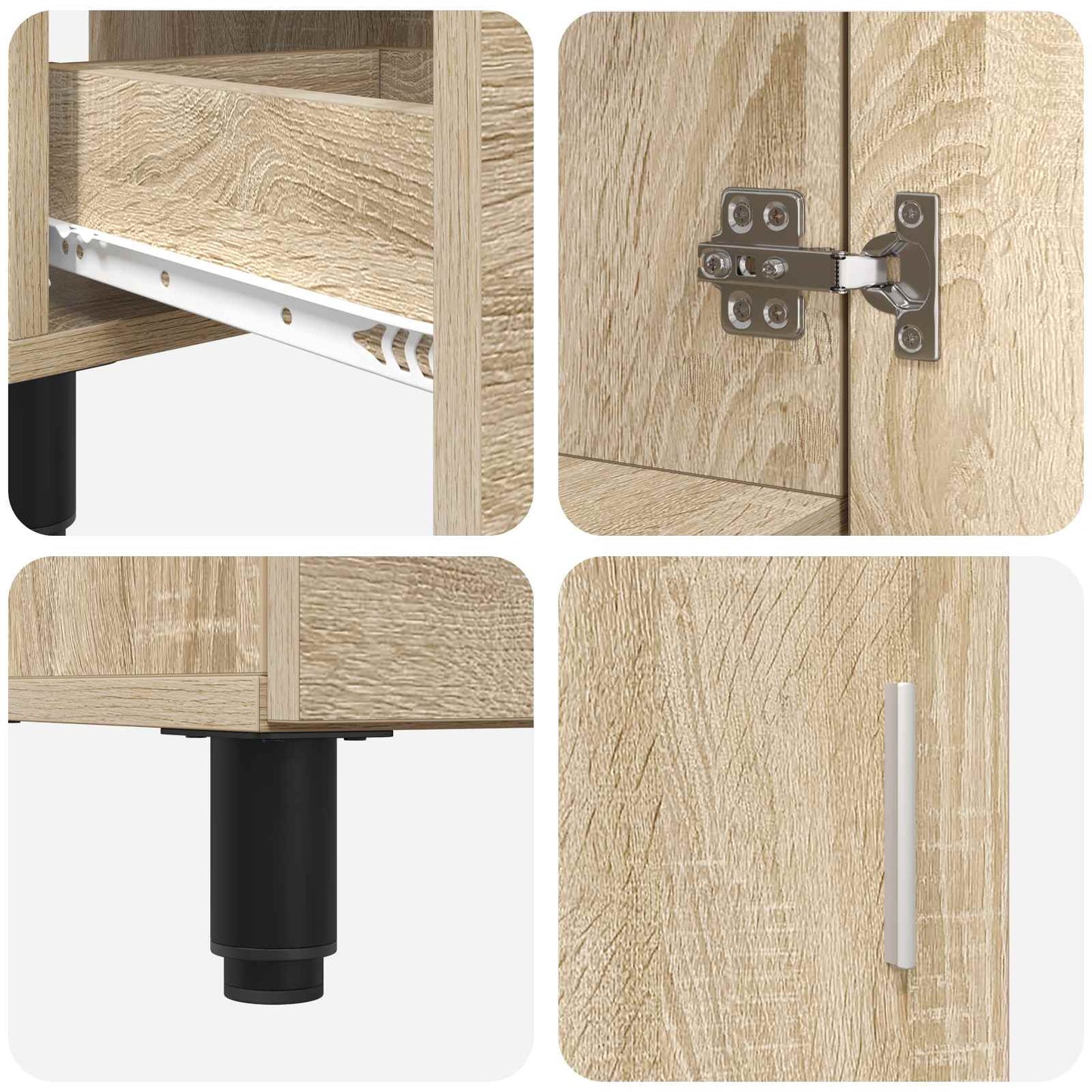 Mobiletto da bagno Rovere Sonoma 60 x 35 x 60 cm | homemem39