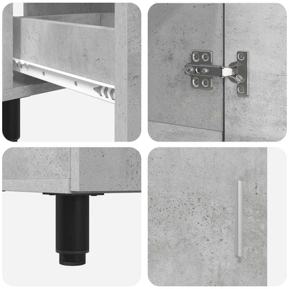 Mobiletto da bagno Grigio Cemento 60 x 35 x 60 cm