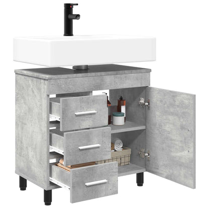 Mobiletto da bagno Grigio Cemento 60 x 35 x 60 cm | homemem39