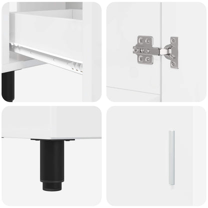 Mobiletto da bagno Bianco Lucido 60 x 35 x 60 cm