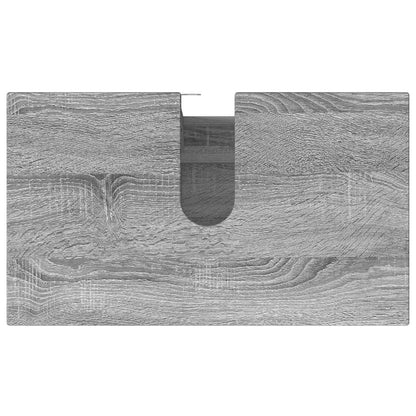 Mobiletto da bagno Sonoma grigio 60 x 35 x 60 cm