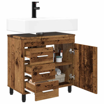 Mobiletto da bagno Legno antico 60 x 35 x 60 cm | homemem39