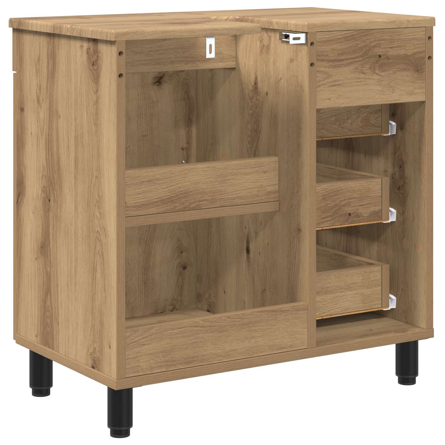 Mobiletto da bagno Rovere Artigianale 60 x 35 x 60 cm