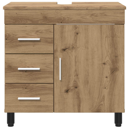 Mobiletto da bagno Rovere Artigianale 60 x 35 x 60 cm