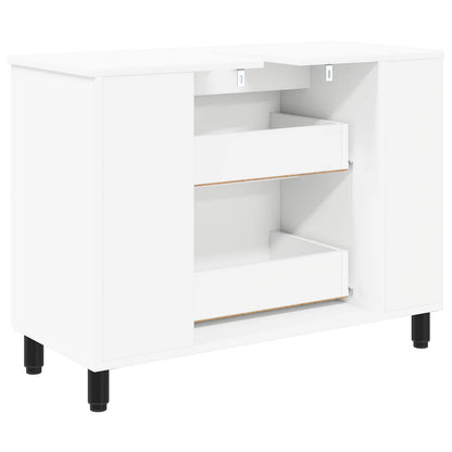 Mobiletto da bagno Bianco 80 x 35 x 60 cm Legno ingegnerizzato | homemem39