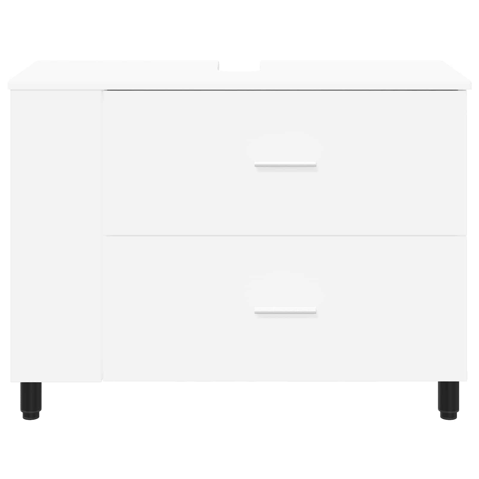 Mobiletto da bagno Bianco 80 x 35 x 60 cm Legno ingegnerizzato | homemem39
