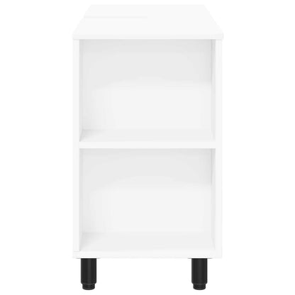 Mobiletto da bagno Bianco 80 x 35 x 60 cm Legno ingegnerizzato | homemem39